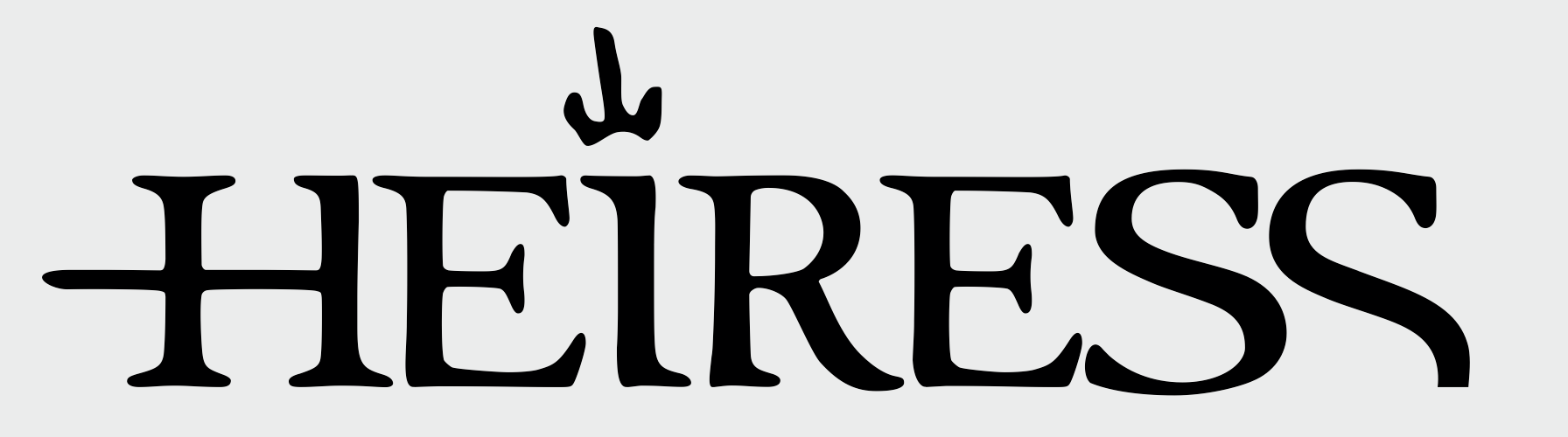Heiress Large Black on Grey